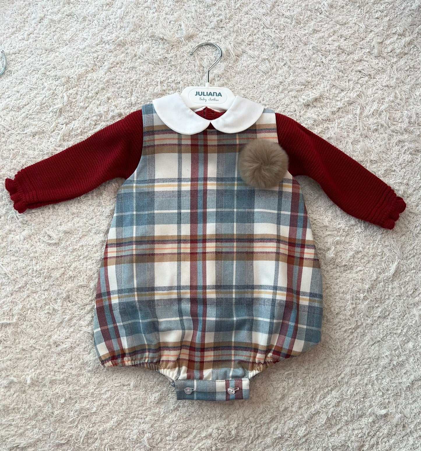 PELELE ENTERIZO CUADROS CON JERSEY PUNTO RIOJA