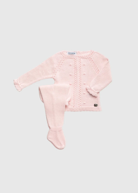 CONJUNTO 2.P TACHON TRENZA BODOQUES ROSA