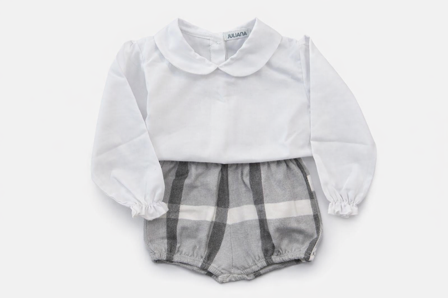 CAMISA VIELLA Y BERMUDA CUADROS GRIS