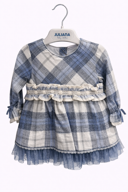 Vestido cuadros azul