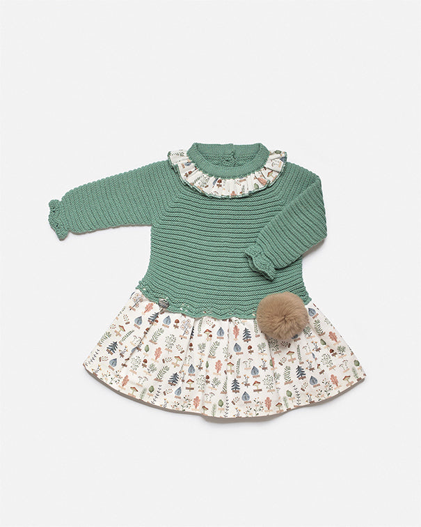 VESTIDO TALLE BAJO BOSQUE HOJA