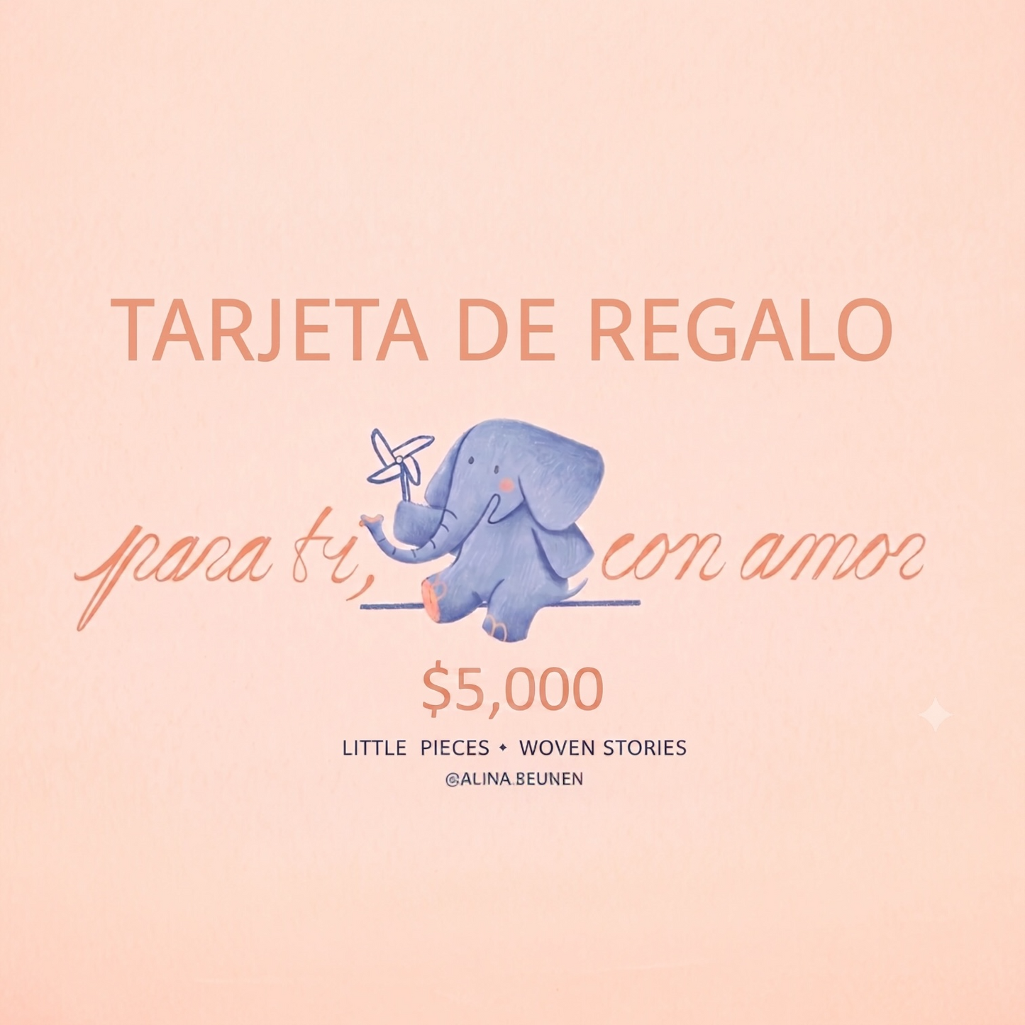 Tarjeta de Regalo Alina Beunen $5,000