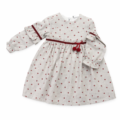 Vestido gris corazon