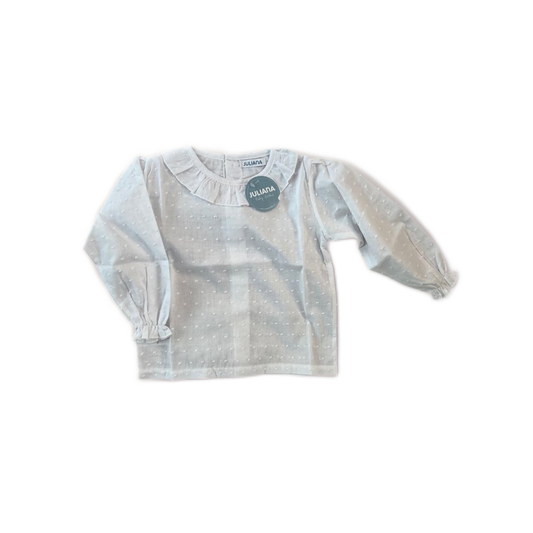 CAMISA PLUMETI MANGA LARGA BLANCO