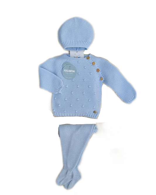 CONJUNTO PANTALON PUNTO BODOQUES CELESTE